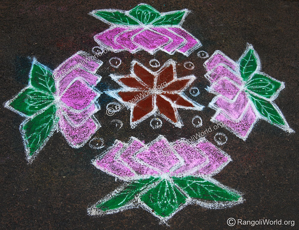 Bloomed Lotus Rangoli